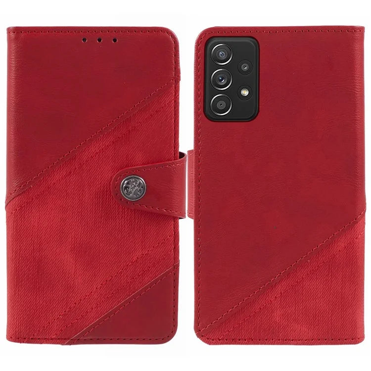 For Samsung Galaxy A52 5G / A52s 5G / A52 4G TPU + PU Leather Cover Splicing Style Phone Case Wallet