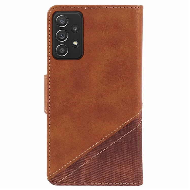 For Samsung Galaxy A53 5G Wallet Phone Case Splicing PU Leather Phone Cover Shell