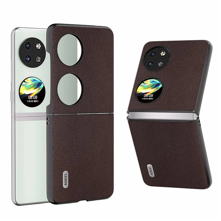 ABEEL For Huawei Pocket 2 Genuine Cow Leather Classy Phone Protective Case