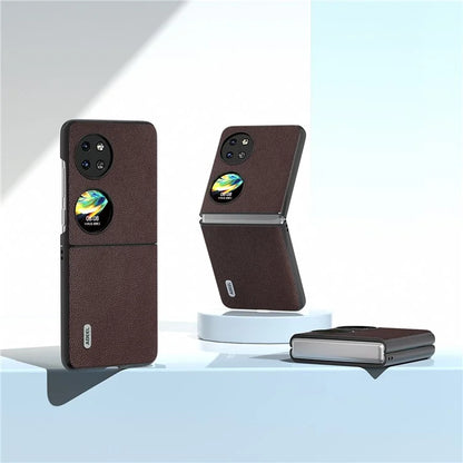 ABEEL For Huawei Pocket 2 Genuine Cow Leather Classy Phone Protective Case