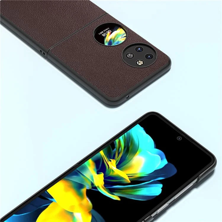 ABEEL For Huawei Pocket 2 Genuine Cow Leather Classy Phone Protective Case