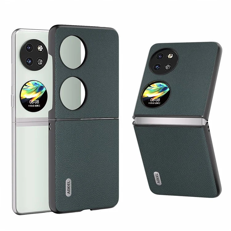 ABEEL For Huawei Pocket 2 Genuine Cow Leather Classy Phone Protective Case
