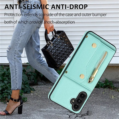 DF-09 For Samsung Galaxy A14 4G / 5G Crossbody Wallet Case with Card Holder