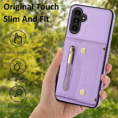 DF-09 For Samsung Galaxy A14 4G / 5G Crossbody Wallet Case with Card Holder