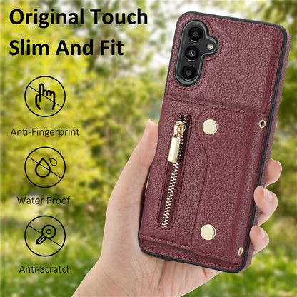 DF-09 For Samsung Galaxy A14 4G / 5G Crossbody Wallet Case with Card Holder