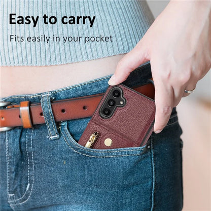 DF-09 For Samsung Galaxy A14 4G / 5G Crossbody Wallet Case with Card Holder