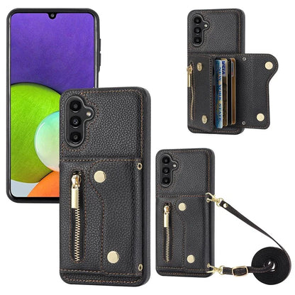 DF-09 For Samsung Galaxy A14 4G / 5G Crossbody Wallet Case with Card Holder