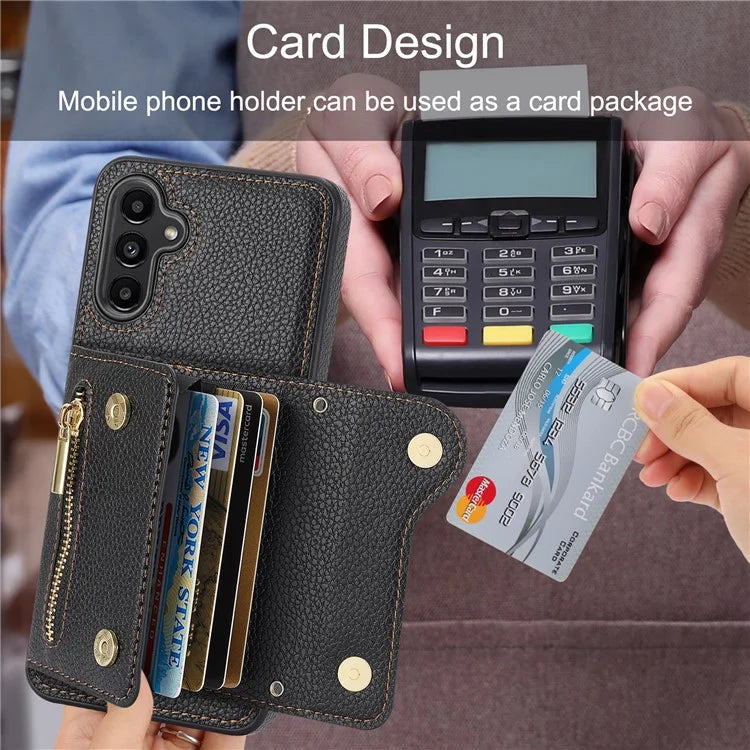 DF-09 For Samsung Galaxy A14 4G / 5G Crossbody Wallet Case with Card Holder