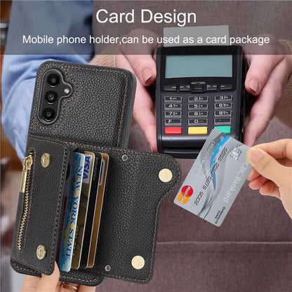 DF-09 For Samsung Galaxy A14 4G / 5G Crossbody Wallet Case with Card Holder