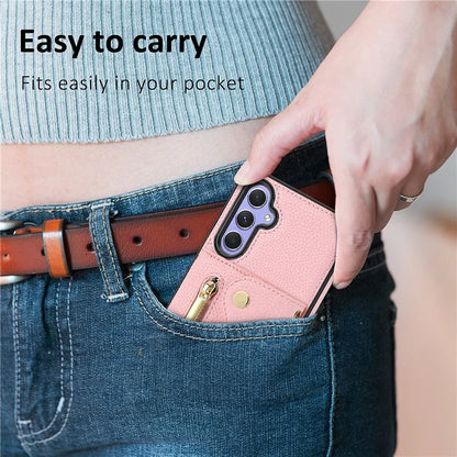 DF-09 Crossbody for Samsung Galaxy S24+ Phone Case Wallet Cover with Accordion Design