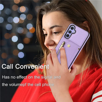 DF-09 Card Case for Samsung Galaxy A34 5G Purse Phone Case with Detachable Strap