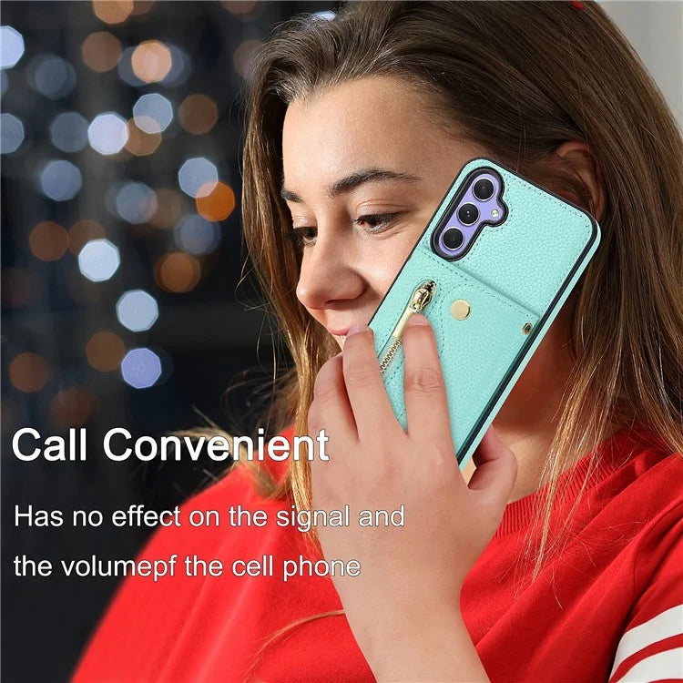 DF-09 Card Case for Samsung Galaxy A34 5G Purse Phone Case with Detachable Strap