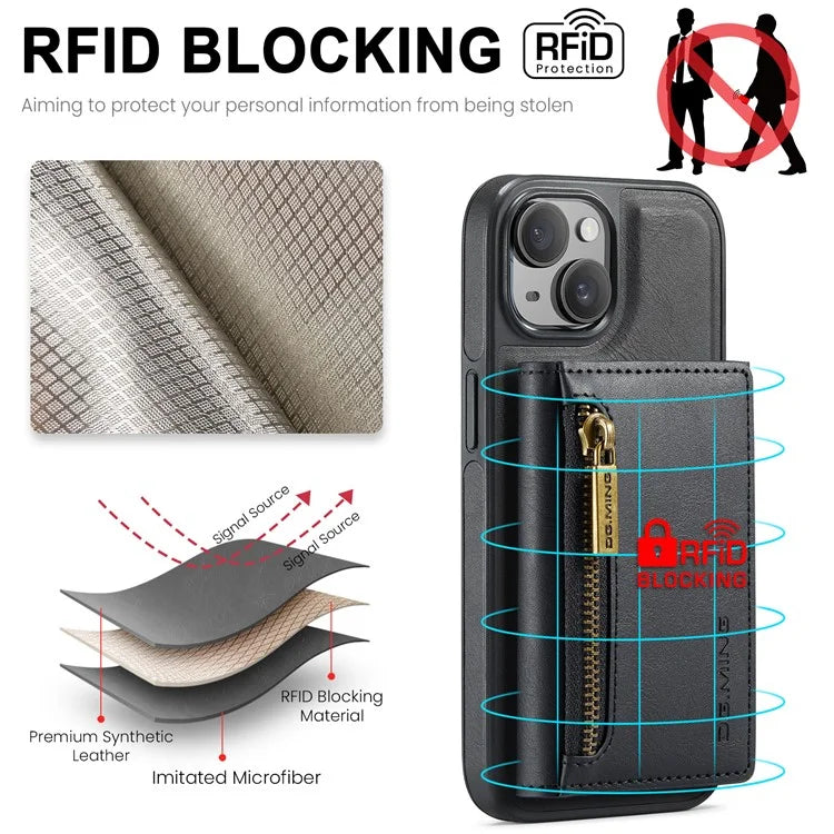 DG.MING M5 Series For iPhone 13 6.1 inch Magnetic Phone Case Detachable Kickstand Cover