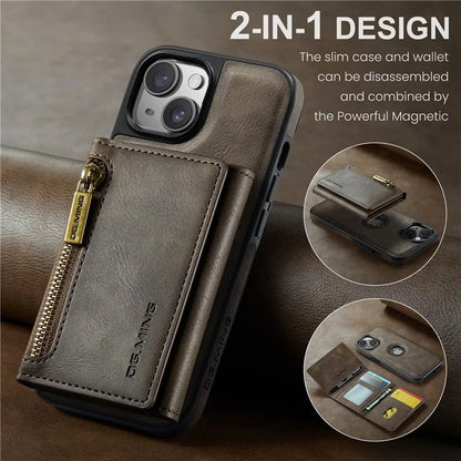 DG.MING M5 Series For iPhone 13 6.1 inch Magnetic Phone Case Detachable Kickstand Cover