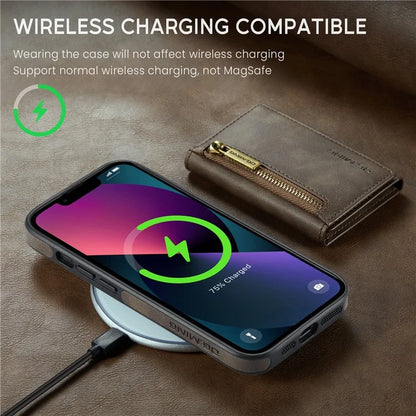 DG.MING M5 Series For iPhone 13 6.1 inch Magnetic Phone Case Detachable Kickstand Cover