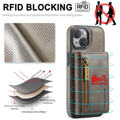 DG.MING M5 Series For iPhone 13 6.1 inch Magnetic Phone Case Detachable Kickstand Cover