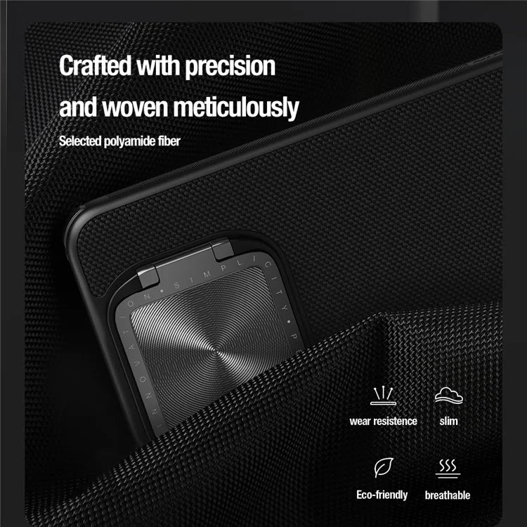 NILLKIN For Xiaomi 14 Phone Magnetic Case PC+TPU Textured Prop Kickstand Cover
