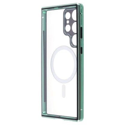 For Samsung Galaxy S23 Ultra Magnetic Case Double-Sided Tempered Glass Phone Cover