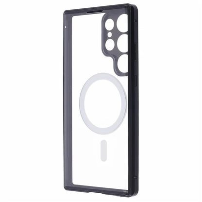 For Samsung Galaxy S23 Ultra Magnetic Case Double-Sided Tempered Glass Phone Cover