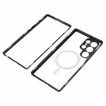 For Samsung Galaxy S23 Ultra Magnetic Case Double-Sided Tempered Glass Phone Cover