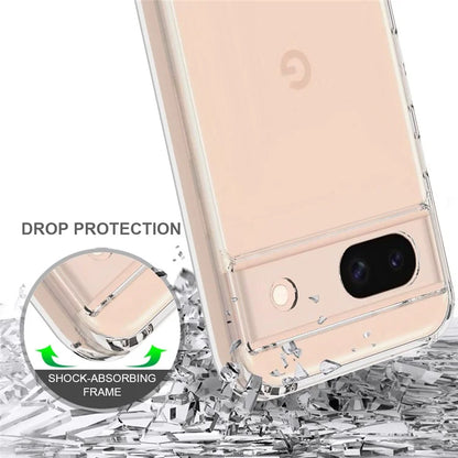 For Google Pixel 8a Phone Cover Scratch-Resistant Acrylic+TPU Transparent Case
