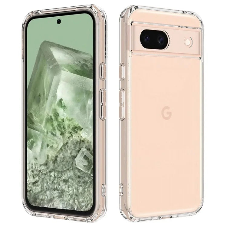 For Google Pixel 8a Phone Cover Scratch-Resistant Acrylic+TPU Transparent Case
