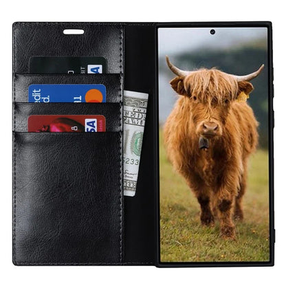 For Samsung Galaxy S23 Ultra Case Crazy Horse Texture Split Leather Wallet Cover