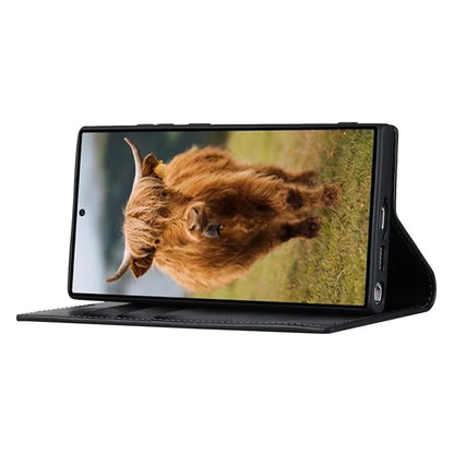 For Samsung Galaxy S23 Ultra Case Crazy Horse Texture Split Leather Wallet Cover