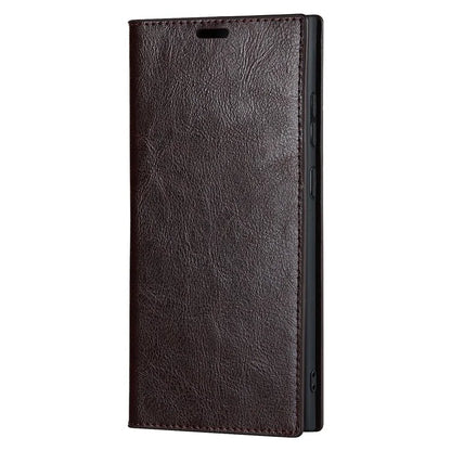 For Samsung Galaxy S23 Ultra Case Crazy Horse Texture Split Leather Wallet Cover
