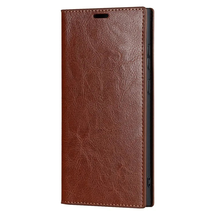 For Samsung Galaxy S23 Ultra Case Crazy Horse Texture Split Leather Wallet Cover