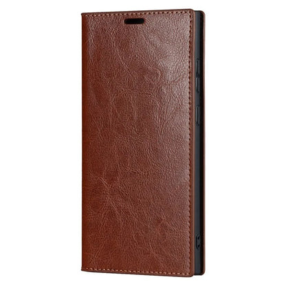 For Samsung Galaxy S23 Ultra Case Crazy Horse Texture Split Leather Wallet Cover