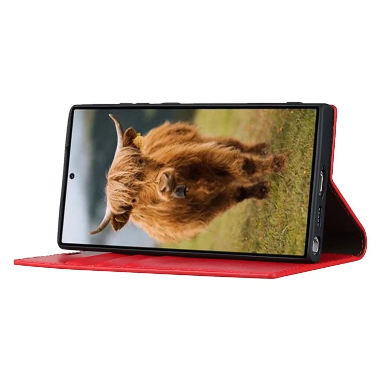 For Samsung Galaxy S23 Ultra Case Crazy Horse Texture Split Leather Wallet Cover