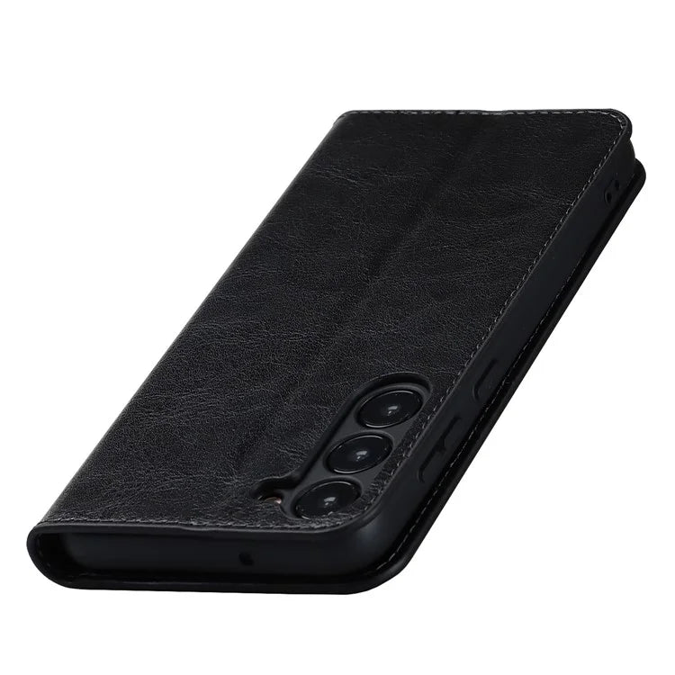 For Samsung Galaxy S23 Cell Phone Cases Crazy Horse Texture Split Leather Wallet Cover