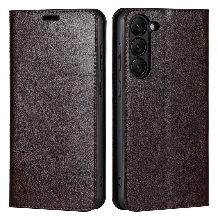 For Samsung Galaxy S23 Cell Phone Cases Crazy Horse Texture Split Leather Wallet Cover