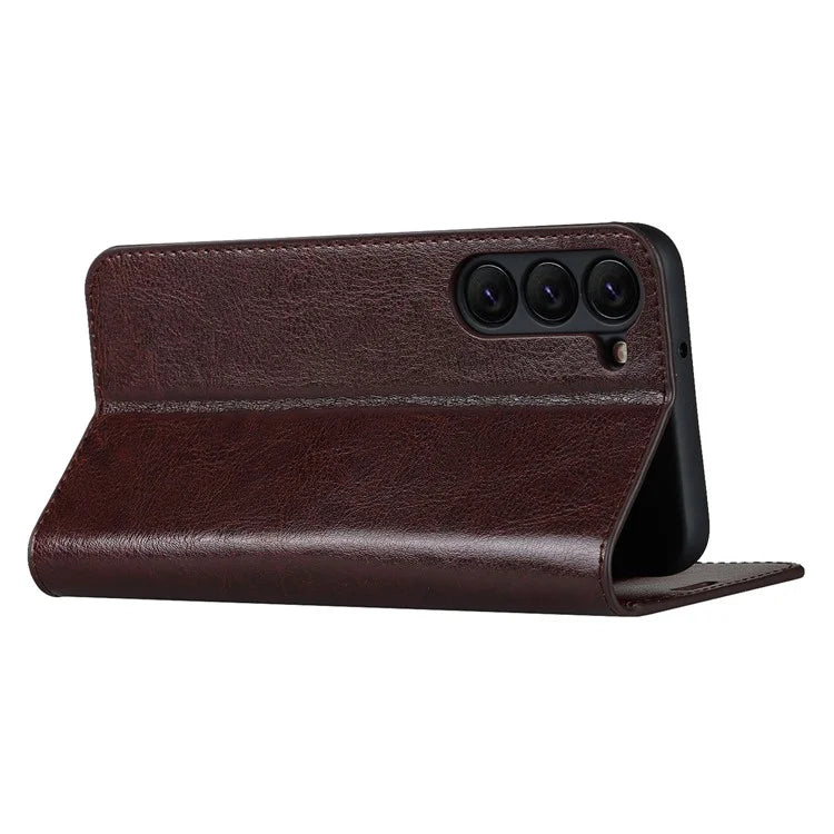 For Samsung Galaxy S23 Cell Phone Cases Crazy Horse Texture Split Leather Wallet Cover
