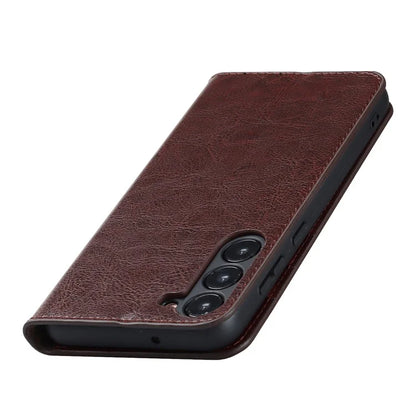 For Samsung Galaxy S23 Cell Phone Cases Crazy Horse Texture Split Leather Wallet Cover