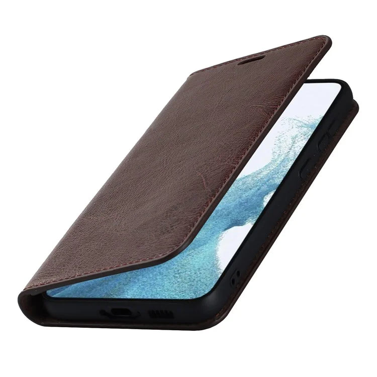 For Samsung Galaxy S23 Cell Phone Cases Crazy Horse Texture Split Leather Wallet Cover