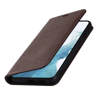 For Samsung Galaxy S23 Cell Phone Cases Crazy Horse Texture Split Leather Wallet Cover