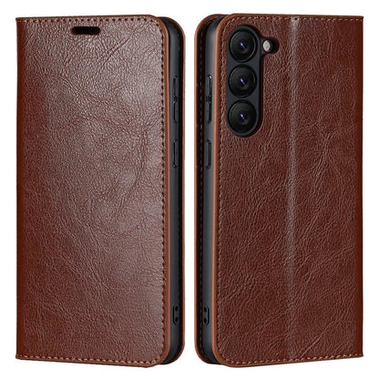 For Samsung Galaxy S23 Cell Phone Cases Crazy Horse Texture Split Leather Wallet Cover