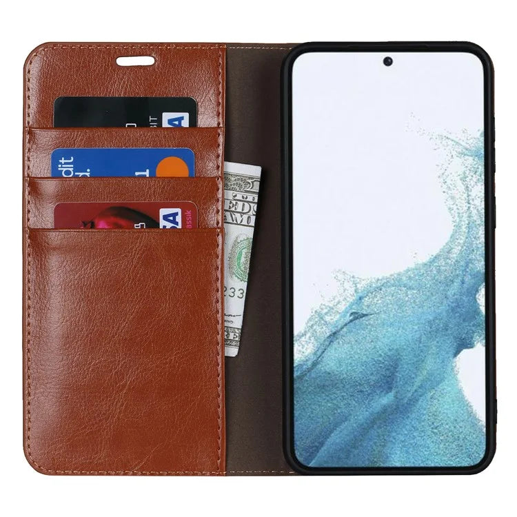 For Samsung Galaxy S23 Cell Phone Cases Crazy Horse Texture Split Leather Wallet Cover