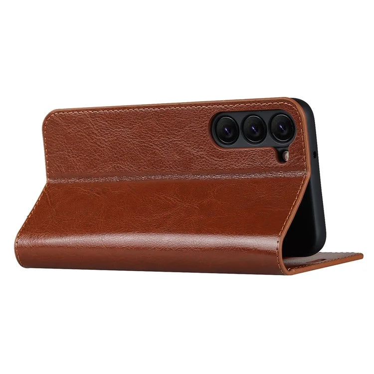 For Samsung Galaxy S23 Cell Phone Cases Crazy Horse Texture Split Leather Wallet Cover