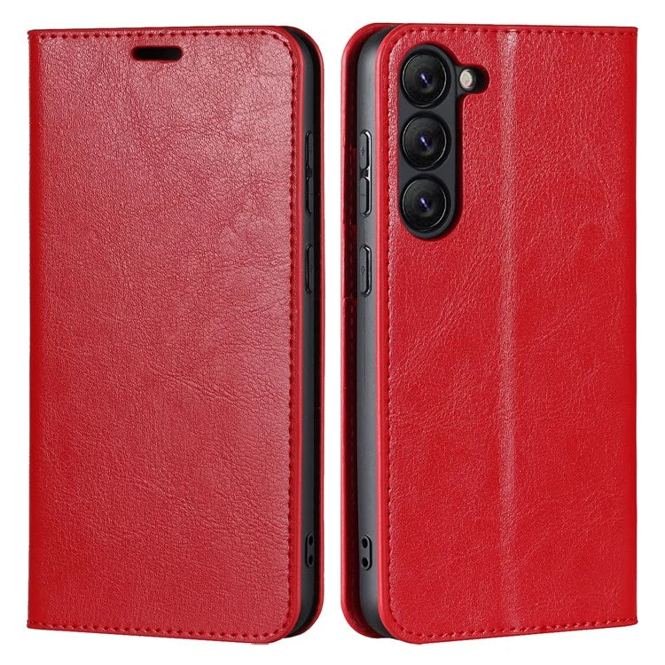 For Samsung Galaxy S23 Cell Phone Cases Crazy Horse Texture Split Leather Wallet Cover