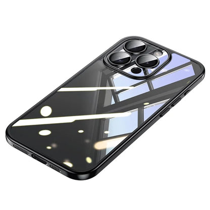 SULADA Titanium Series For iPhone 14 Pro Max Clear Case Electroplating TPU+PC Phone Case with Lens Film