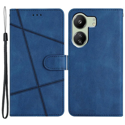 For Xiaomi Redmi 13C 4G / Poco C65 4G Case Crazy Horse Texture Phone Cover with Wrist Strap