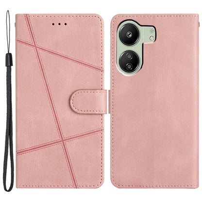 For Xiaomi Redmi 13C 4G / Poco C65 4G Case Crazy Horse Texture Phone Cover with Wrist Strap