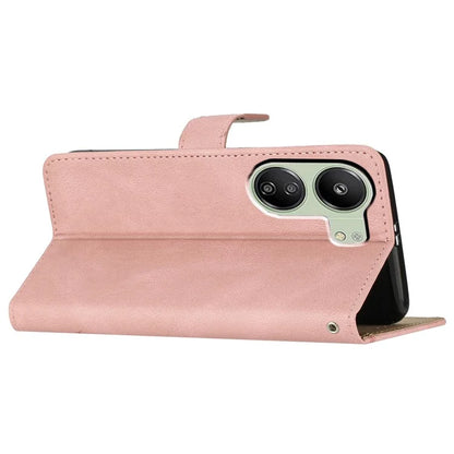For Xiaomi Redmi 13C 4G / Poco C65 4G Case Crazy Horse Texture Phone Cover with Wrist Strap