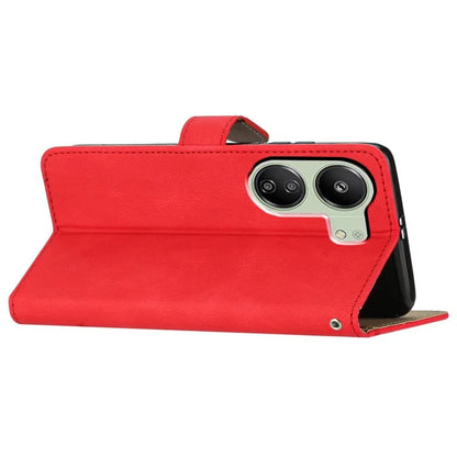 For Xiaomi Redmi 13C 4G / Poco C65 4G Case Crazy Horse Texture Phone Cover with Wrist Strap