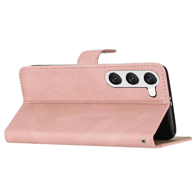 For Samsung Galaxy A55 5G Cell Phone Case Crazy Horse Texture Card Holder Cover