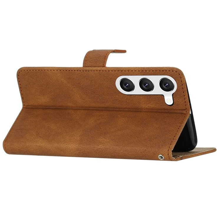 For Samsung Galaxy A55 5G Cell Phone Case Crazy Horse Texture Card Holder Cover