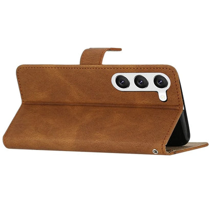 For Samsung Galaxy A55 5G Cell Phone Case Crazy Horse Texture Card Holder Cover
